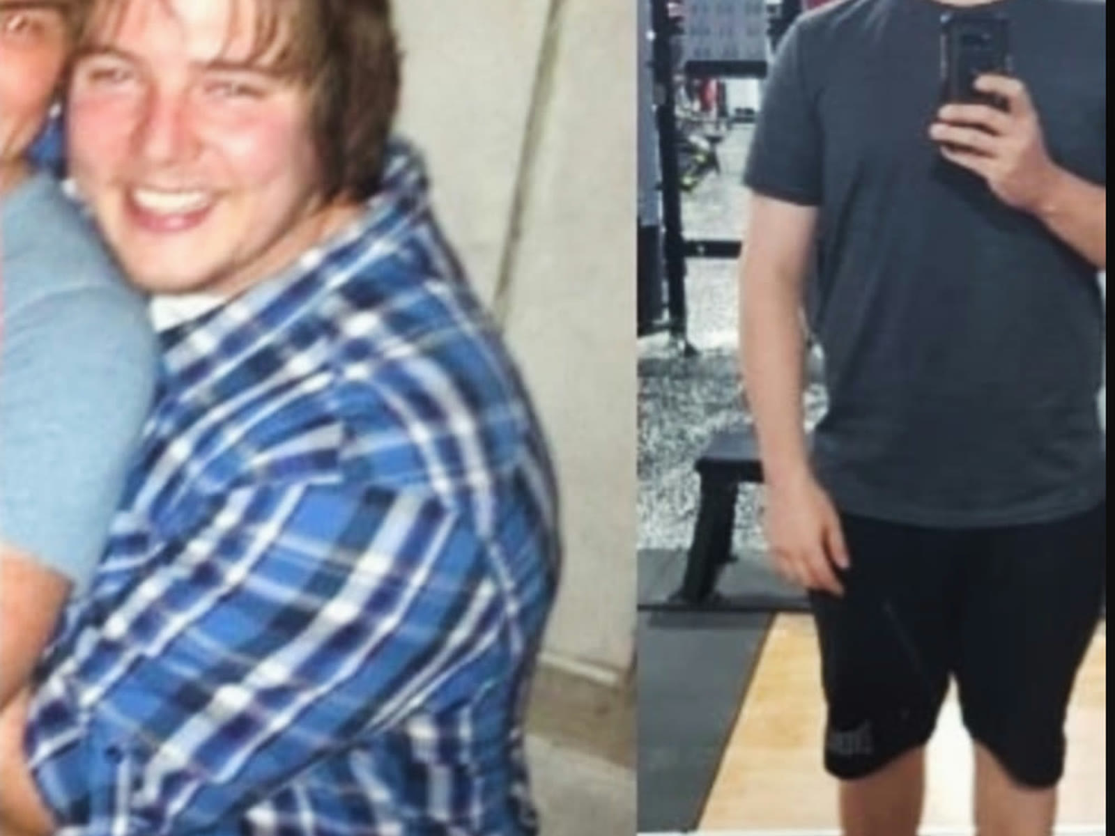 Client comparison photograph, before and after a fat loss program